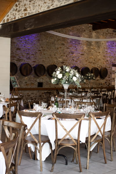 photo salle de mariage au chais de l'epinay