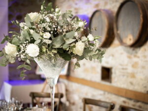 Décoration de mariage au chais d'Epinay